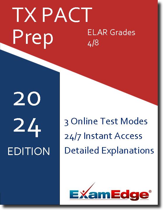 TX PACT English Language Arts And Reading Grades 4/8 5-Test Bundle