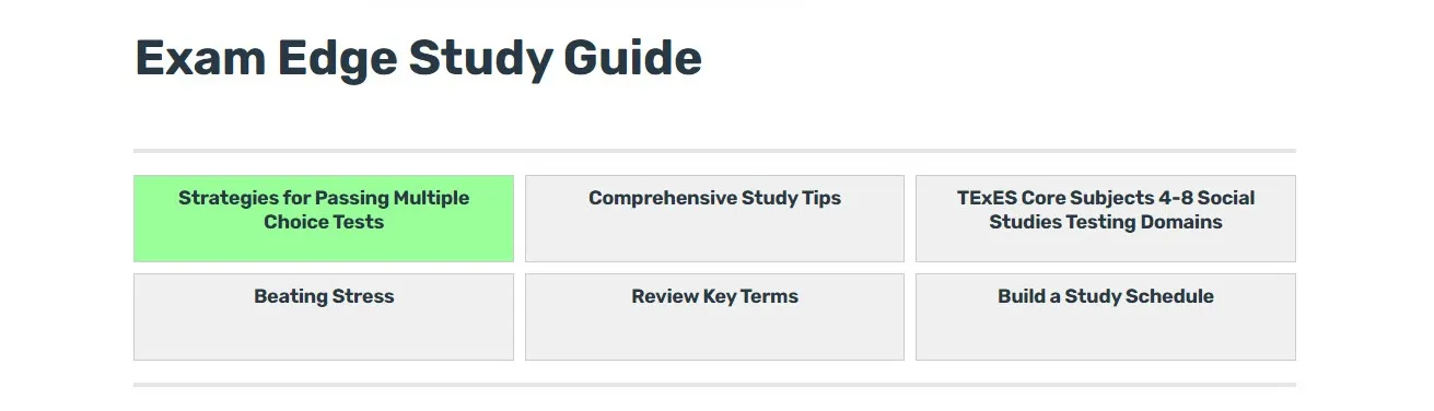 Exam Edge Study Guide overview